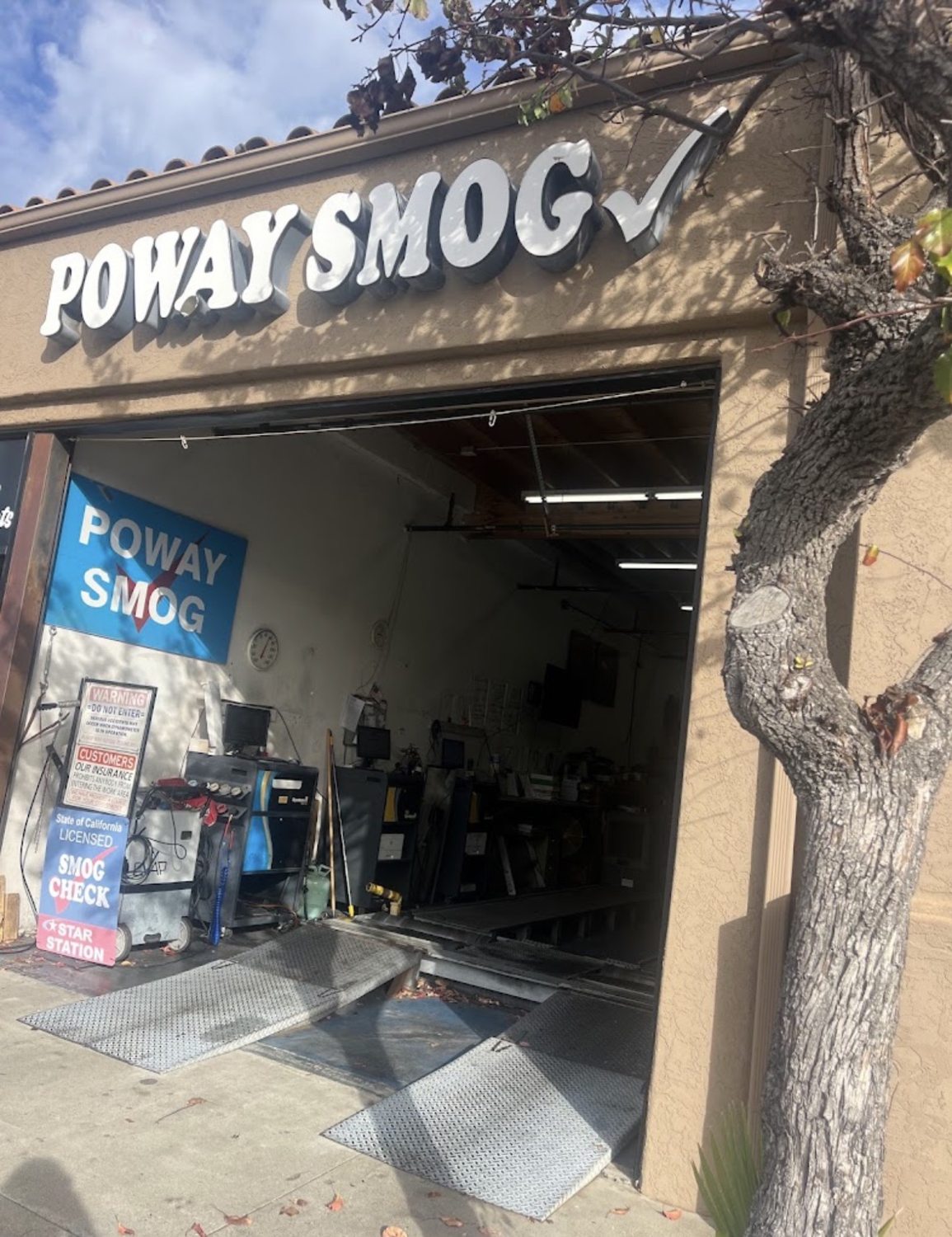 Poway Smog Star Station storefront and smog inspection entrance